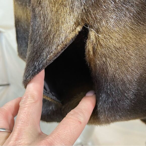 Bisou Bisou brand Faux Fur and Faux Suede Lightweight Jacket Size Medium - Picture 3 of 13